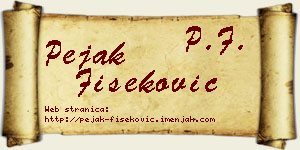 Pejak Fišeković vizit kartica
